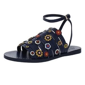 TORY BURCH MARGUERITE CALF‎ LEATHER SANDALS SIZE 7